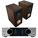 Onkyo Muse Y-50 Argent + Klipsch RP-600M II Noyer - Lecteur audio réseau et Amplificateur stéréo 2 x 250 W - Wi-Fi/Bluetooth/Ethernet - AirPlay 2 - HDMI ARC/Optique/COAX/Phono MM/USB-A - Calibration Room EQ + Enceinte bibliothèque 100 Watts (par paire)