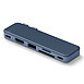 Satechi USB-C Snap Hub 6-en-1 - Indigo - Hub USB-C 6-en-1 avec HDMI, lecteur de cartes SD et charge 45 W pour MacBook Neo