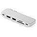 Satechi USB-C Snap Hub 6-en-1 - Argent - Hub USB-C 6-en-1 avec HDMI, lecteur de cartes SD et charge 45 W pour MacBook Neo