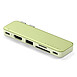 Satechi USB-C Snap Hub 6-en-1 - Citrus - Hub USB-C 6-en-1 avec HDMI, lecteur de cartes SD et charge 45 W pour MacBook Neo