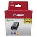 Canon CLI-521 Pack 3 Cartouches Couleurs (Cyan/Magenta/Jaune) - Pack de 3 Cartouches d'encre cyan/magent/jaune (448 pages à 5%)