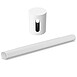 Sonos Arc Ultra Noir + Sub Mini Blanc - Barre de son 9.1.4, Wi-Fi/Ethernet,  AirPlay 2, HDMI eARC, Dolby Atmos, Caisson de basses compact sans fil, Wi-Fi/Ethernet