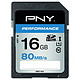 Carte mémoire PNY Performance SDHC 16 Go (80Mo/s) - Autre vue