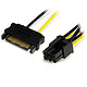 Câble d'alimentation StarTech.com Câble alimentation 2 SATA / PCI-E 6 broches 15 cm - Autre vue