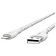 Adaptateurs et câbles Belkin Câble Duratek Plus USB-A vers Lightning (blanc) - 1,2 m - Autre vue