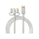 Adaptateurs et câbles Cable 3-en-1 USB 2.0 vers micro-USB / USB-C / Lightning - 1 m - Autre vue