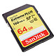 Carte mémoire Sandisk Extreme SDXC 64 Go (150Mo/s) - Autre vue Carte mémoire Sandisk Extreme SDXC 64 Go (150Mo/s) - Autre vue