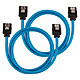 Câble Serial ATA Câbles SATA gainés (bleu) - 60 cm (lot de 2)  - Autre vue