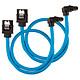 Câble Serial ATA Câbles SATA gainés droits vers coudés (bleu) - 30 cm (lot de 2) - Autre vue