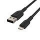 Adaptateurs et câbles Câble USB-A vers Lightning (noir) - 1 m - Autre vue