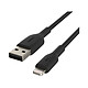 Adaptateurs et câbles Câble USB-A vers Lightning MFI (noir) - 1 m - Autre vue