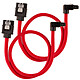 Câble Serial ATA Corsair Câble SATA gainé Premium connecteur coudé (rouge) - 30 cm - Autre vue