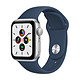 Montre connectée Apple Watch SE Aluminium (Argent - Bracelet Bleu Abysse) - GPS - 40 mm - Autre vue