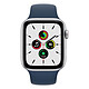 Montre connectée Apple Watch SE Aluminium (Argent - Bracelet Sport Bleu Abysse) - Cellular - 44 mm - Autre vue