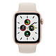 Montre connectée Apple Watch SE Aluminium (Or - Bracelet Sport Lumière Stellaire) - Cellular - 44 mm - Autre vue