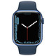 Montre connectée Apple Watch Series 7 Aluminium (Bleu- Bracelet Sport Bleu) - Cellular - 45 mm - Autre vue