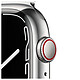 Montre connectée Apple Watch Series 7 Acier inoxydable (Argent - Bracelet Milanais Argent) - Cellular - 45 mm - Autre vue