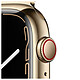 Montre connectée Apple Watch Series 7 Acier inoxydable (Or - Bracelet Milanais Or) - Cellular - 45 mm - Autre vue