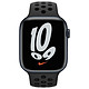 Montre connectée Apple Watch Nike Series 7 Aluminium (Minuit - Bracelet Sport Anthracite / Noir) - Cellular - 45 mm - Autre vue