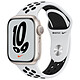 Montre connectée Apple Watch Nike Series 7 Aluminium (Lumière stellaire- Bracelet Sport Platine Pur / Noir) - GPS - 41 mm - Autre vue