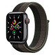 Montre connectée Apple Watch SE Aluminium (Gris sidéral - Bracelet Sport Tornade / gris) - Cellular - 44 mm - Autre vue