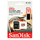 Carte mémoire SanDisk Ultra microSDHC 32 Go + Adaptateur SD (SDSQUA4-032G-GN6IA) - Autre vue