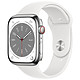 Montre connectée Apple Watch Series 8 GPS + Cellular - Acier Inoxydable Silver - Sport Band - 45 mm - Autre vue
