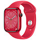 Montre connectée Apple Watch Series 8 GPS - Aluminum (PRODUCT)RED Rouge - Sport Band - 45 mm - Autre vue