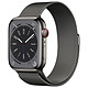 Montre connectée Apple Watch Series 8 GPS + Cellular - Acier Inoxydable Graphite- Bracelet Milanais 45 mm  - Autre vue