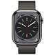Montre connectée Apple Watch Series 8 GPS + Cellular - Acier Inoxydable Graphite- Bracelet Milanais 41 mm - Autre vue