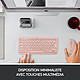 Clavier PC Logitech K380 Multi-Device for Mac - Rose - Autre vue