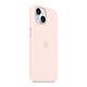 Coque et housse Apple Coque en silicone avec MagSafe pour iPhone 15 - Rose pâle - Autre vue Coque et housse Apple Coque en silicone avec MagSafe pour iPhone 15 - Rose pâle - Autre vue