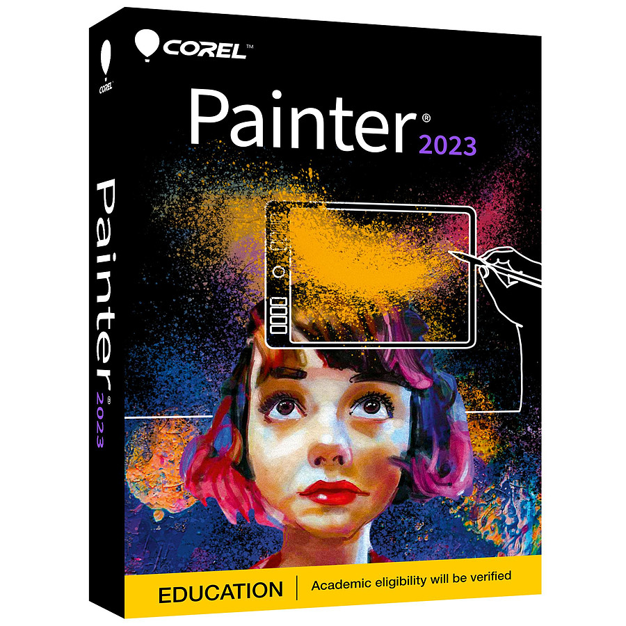 Logiciel image et son Corel Painter 2023 - Etudiant & Enseignant - Licence perpétuelle - 1 poste - A télécharger