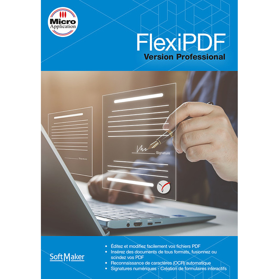Logiciel bureautique FlexiPDF Professional - Licence perpétuelle - 3 PC - A télécharger