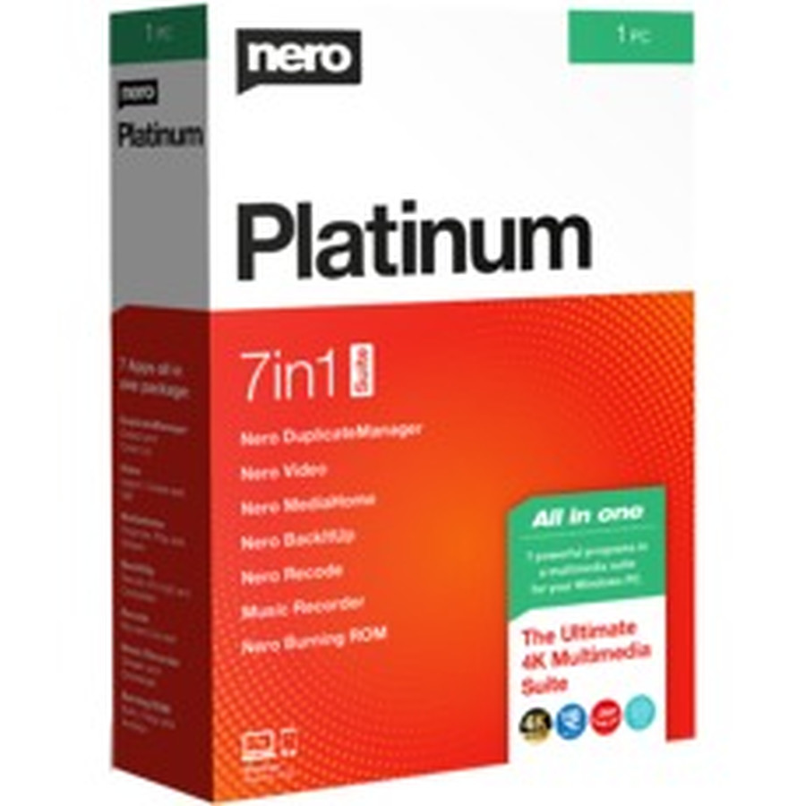 Logiciel utilitaire Nero Platinum - Licence 1 an - 1 poste - A télécharger