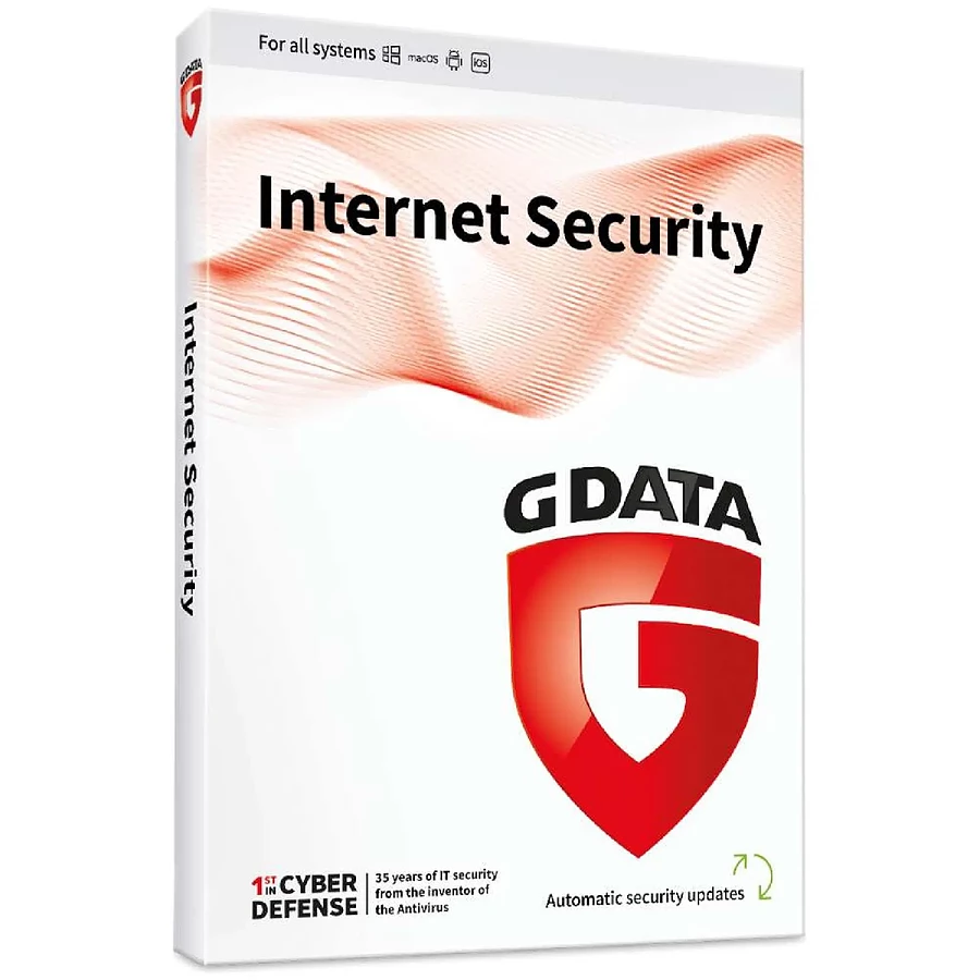 Logiciel antivirus et sécurité G DATA Internet Security - Licence 1 an - 3 postes - A télécharger