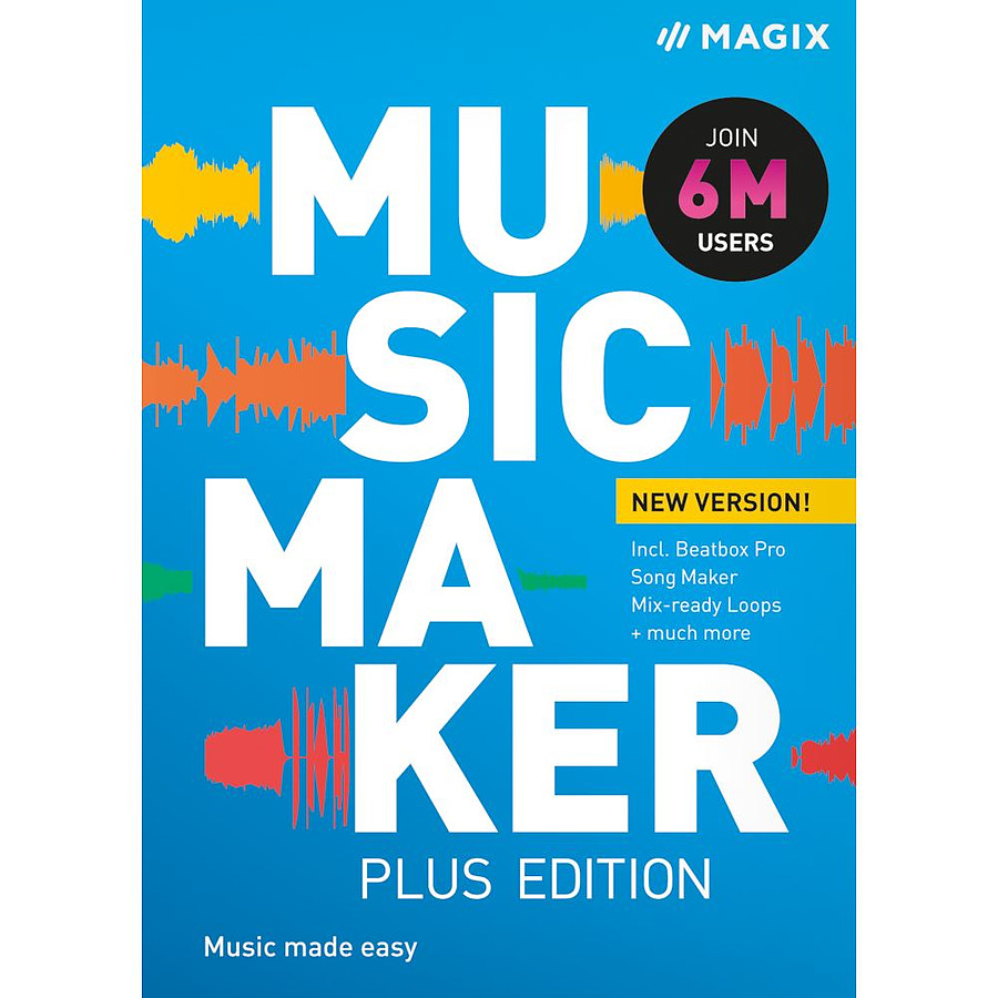 Logiciel home studio Magix Music Maker Plus Edition 2022 - Licence perpétuelle - 1 poste - A télécharger