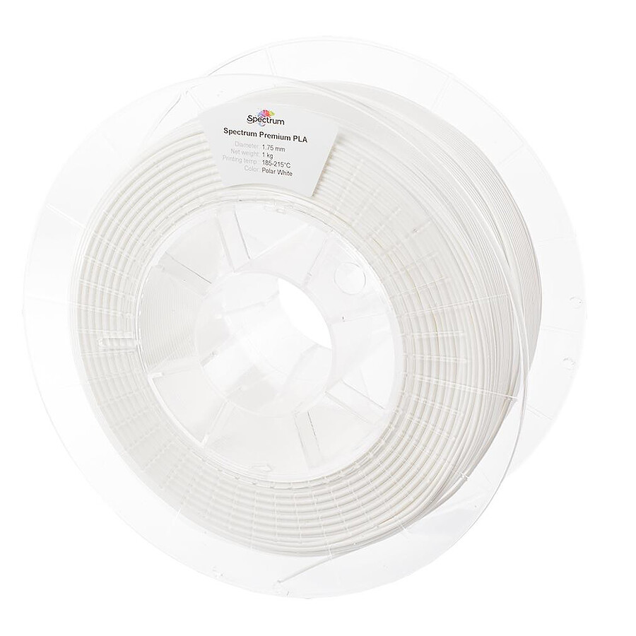 Filament 3D Spectrum Premium PLA blanc polaire (polar white) 1,75 mm 1kg