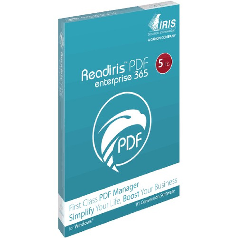 Logiciel bureautique Readiris PDF Enterprise 365 - Abonnement 1 an - 5 PC - A télécharger