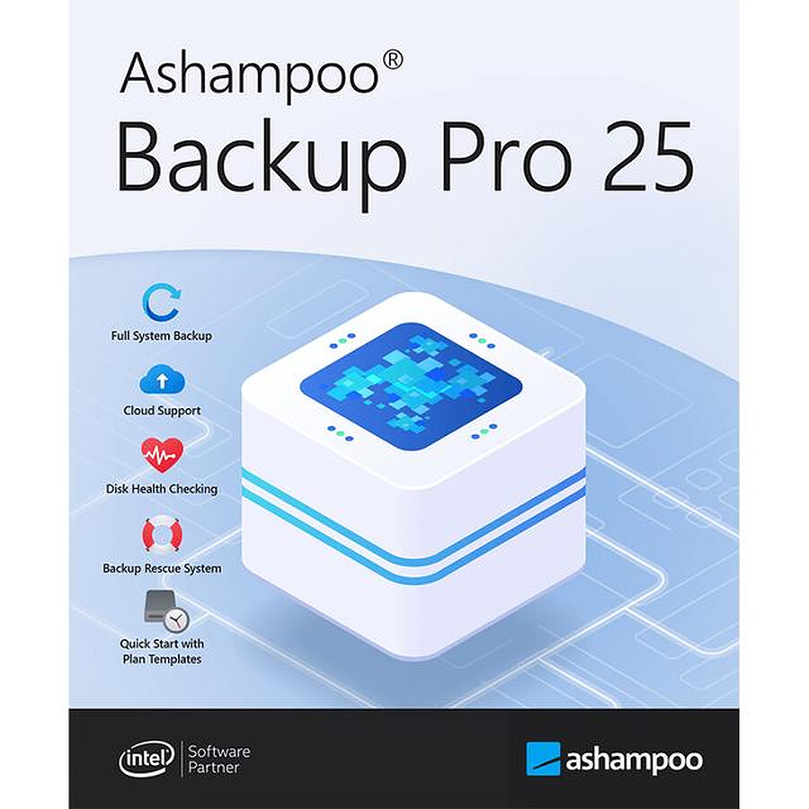 Logiciel utilitaire Ashampoo Backup Pro 25 - Licence perpétuelle - 1 PC - A télécharger