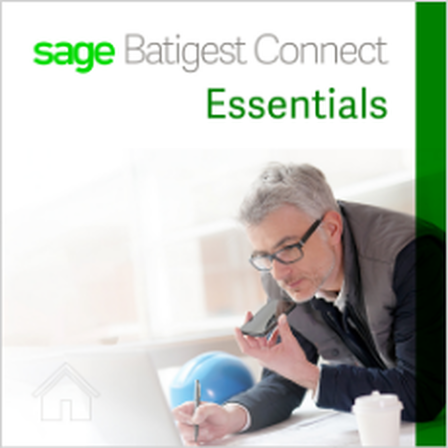 Logiciel comptabilité et gestion Sage Batigest Connect Essentials - Licence 1 an - 1 poste - A télécharger