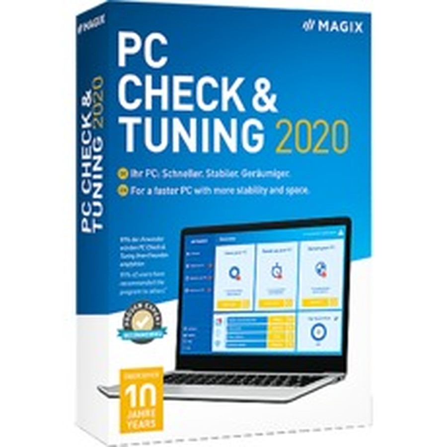 Logiciel utilitaire Magix PC Check & Tuning - Abonnement 1 an - 1 poste - A télécharger