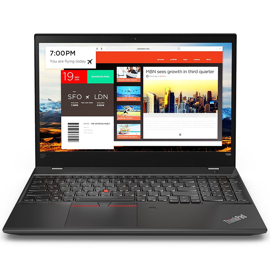 PC portable reconditionné ThinkPad T580 16Go 256Go SSD 15,6" · Reconditionné