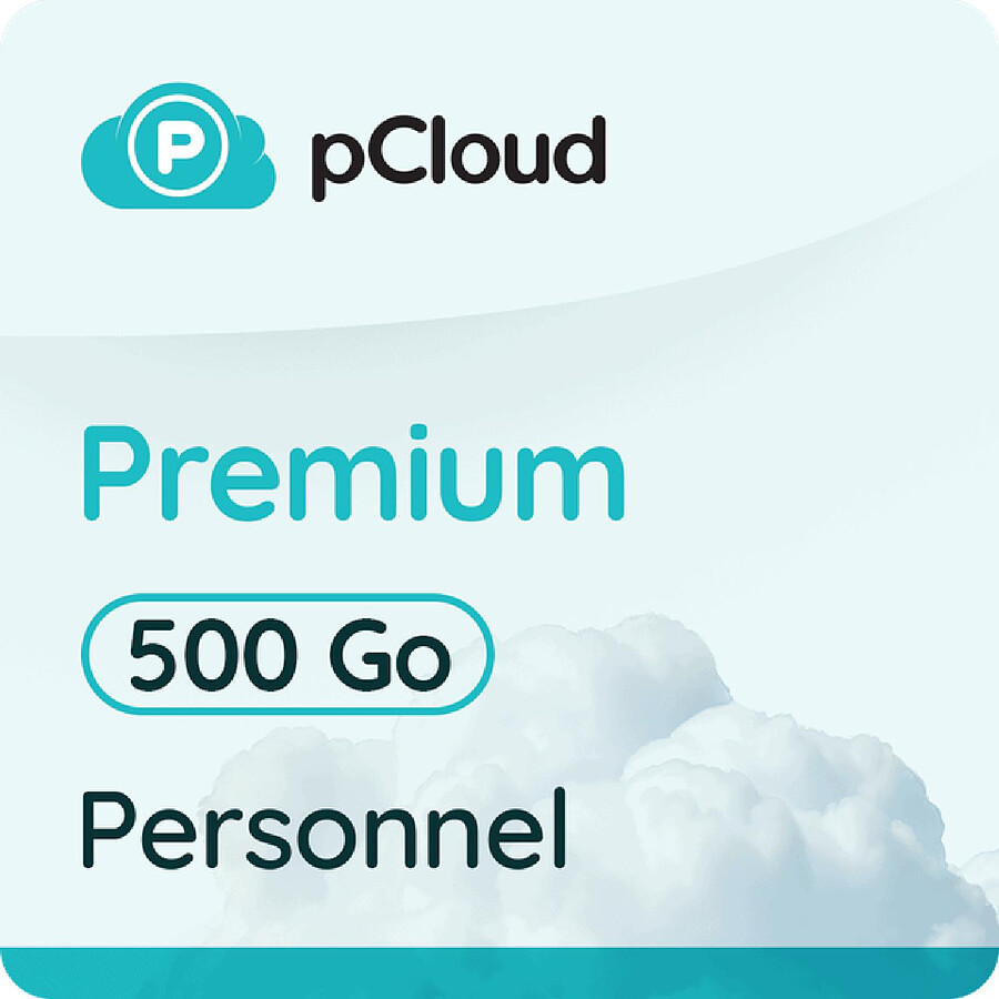 Logiciel antivirus et sécurité pCloud Premium Personnel 500 Go – Licence 1 an - A télécharger