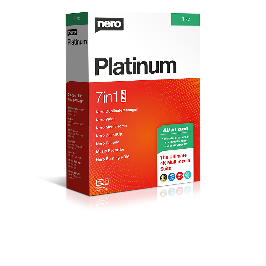 Logiciel utilitaire Nero Platinum - Licence Perpétuelle - 1 poste - A télécharger
