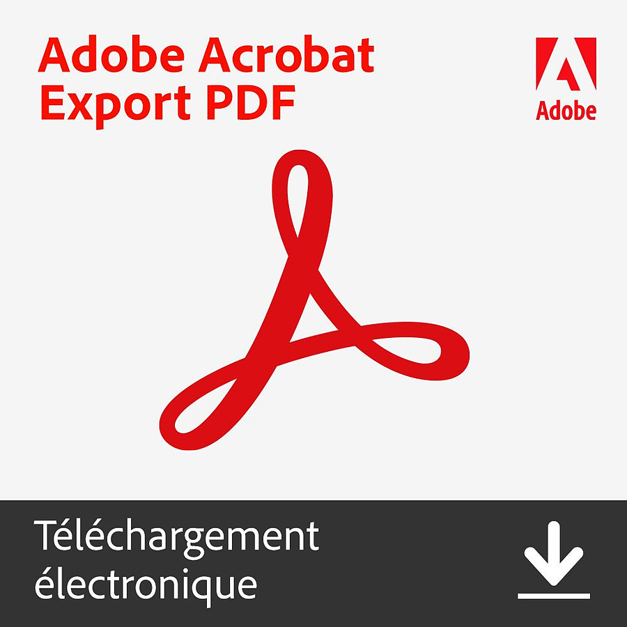 Logiciel bureautique Adobe Acrobat Export PDF - Abonnement 1 an - 1 utilisateur - A télécharger