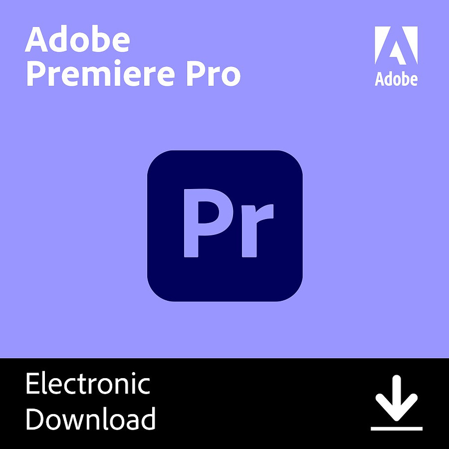 Logiciel image et son Adobe Premiere Pro - Abonnement 1 an - 1 utilisateur - A télécharger