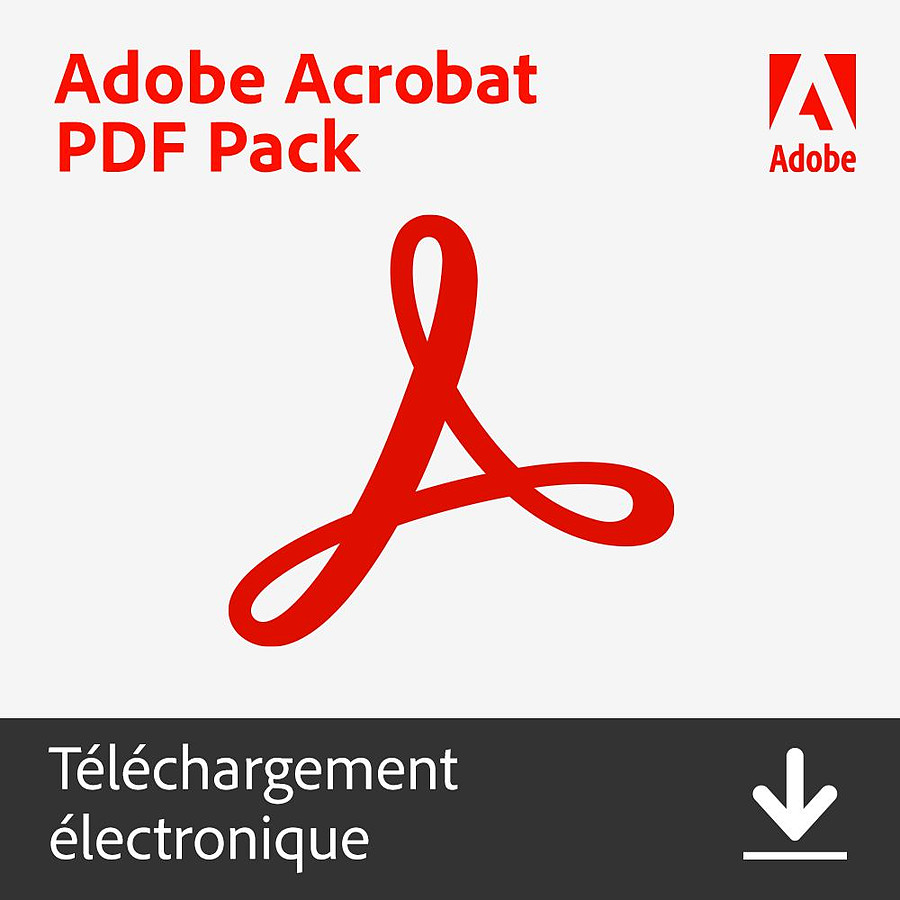 Logiciel bureautique Adobe Acrobat PDF Pack - Abonnement 1 an - 1 utilisateur - A télécharger