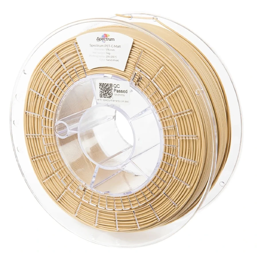 Filament 3D Spectrum PET-G MATT jaune sable (sand khaki) 1,75 mm 1kg