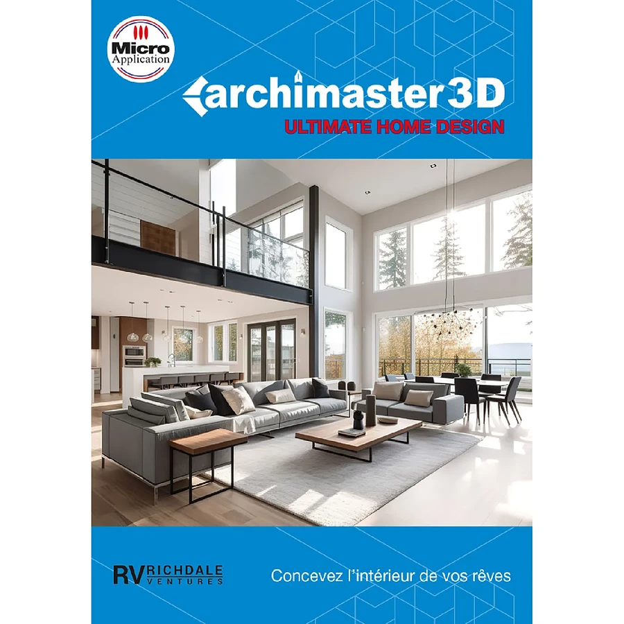 Logiciel image et son ArchiMaster 3D Ultimate Home Design - Licence perpétuelle - 1 PC - A télécharger